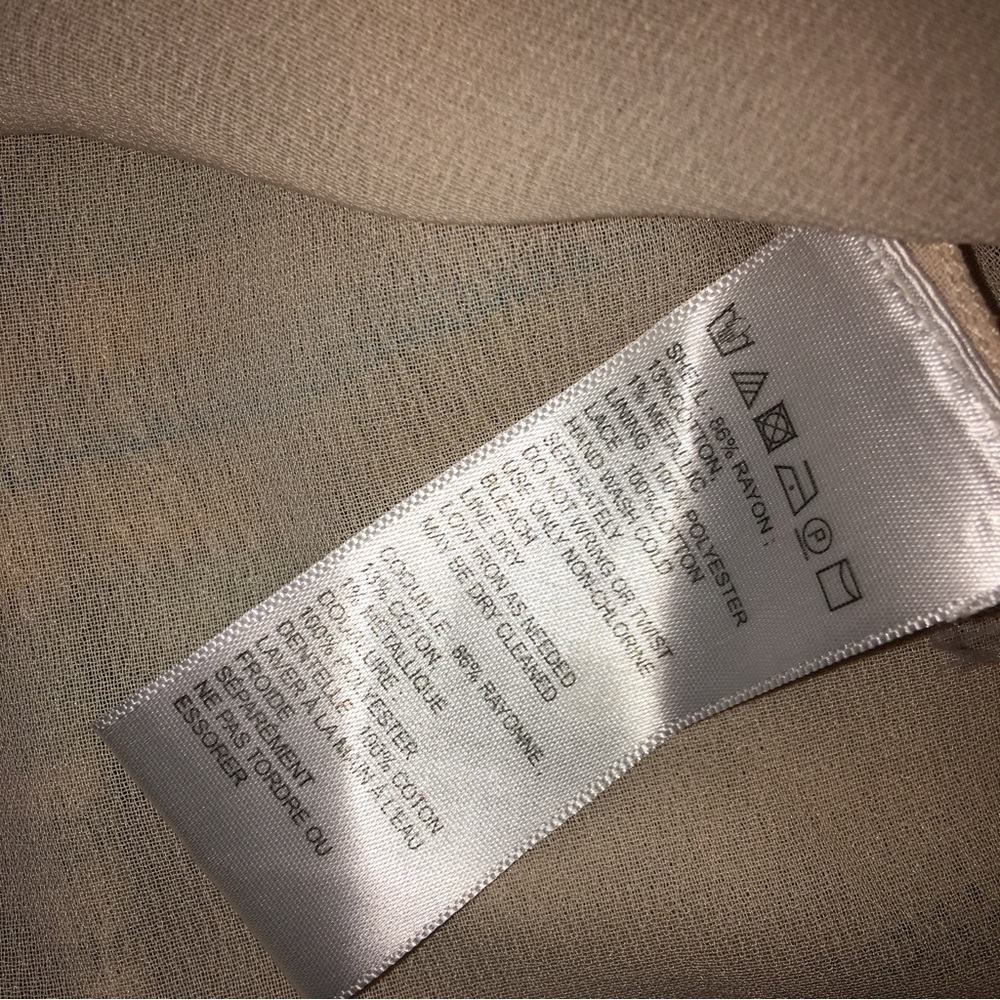***SOLD*** on Vinted ecote dress empire waist size 4 vintage made in India - Picture 2 of 8